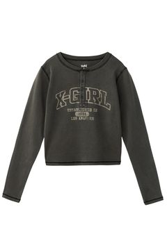 COLLEGE LOGO L/S COMPACT TOP / ブラック