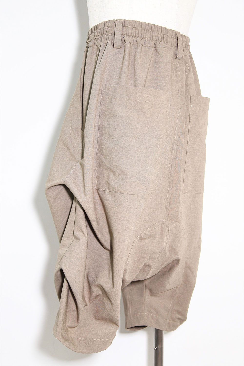 サマーウールタックショーツ / Summer Wool Tuck Shorts / ライトベージュ / ag-11020-2