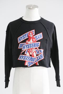 IT’S SO HYSTERIC ショート丈スウェット / ブラック