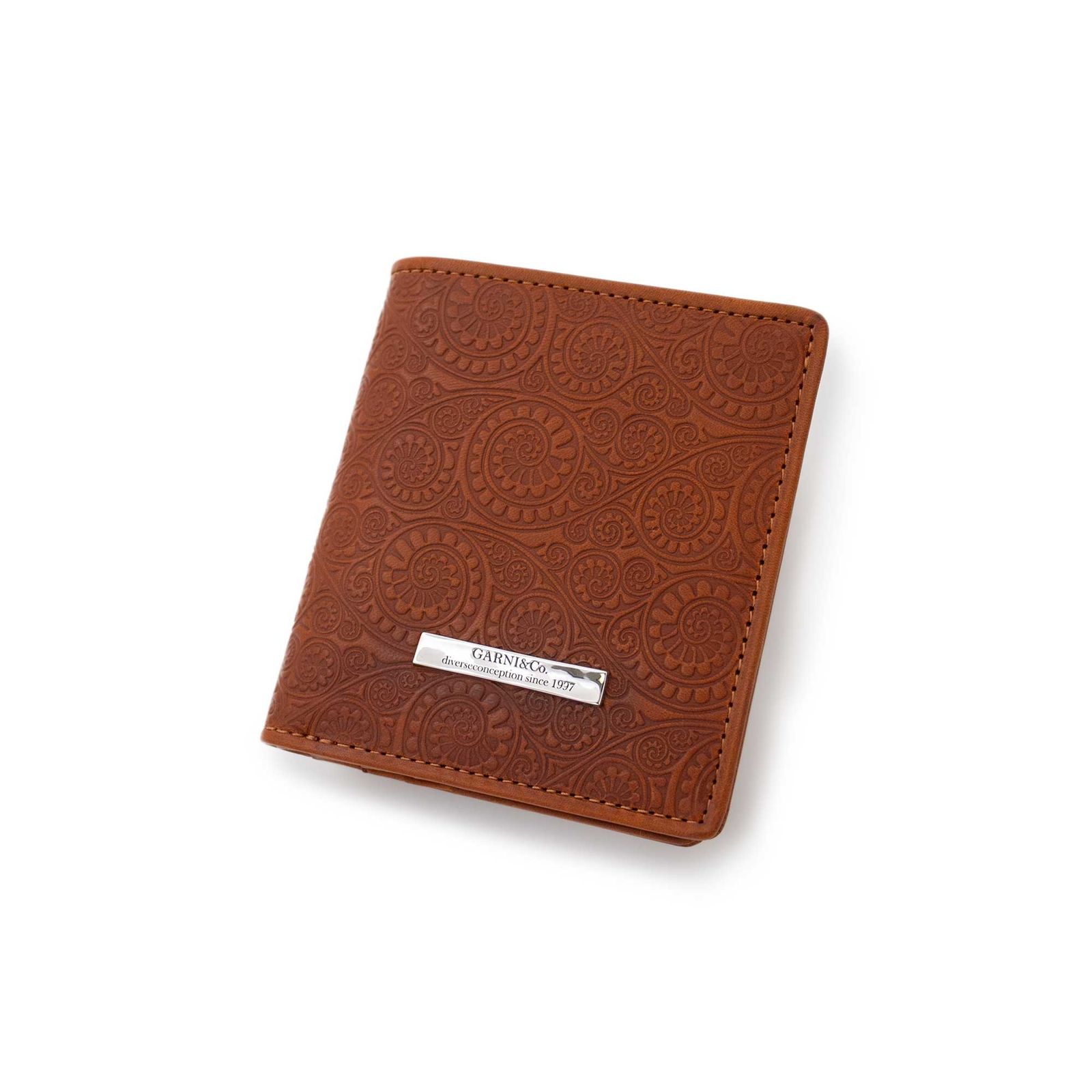 Vine Pattern Mini Fold Wallet / ブラウン