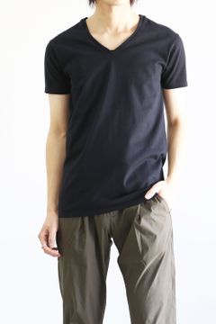 【人気定番商品】V-neck C/S S/S / ブラック