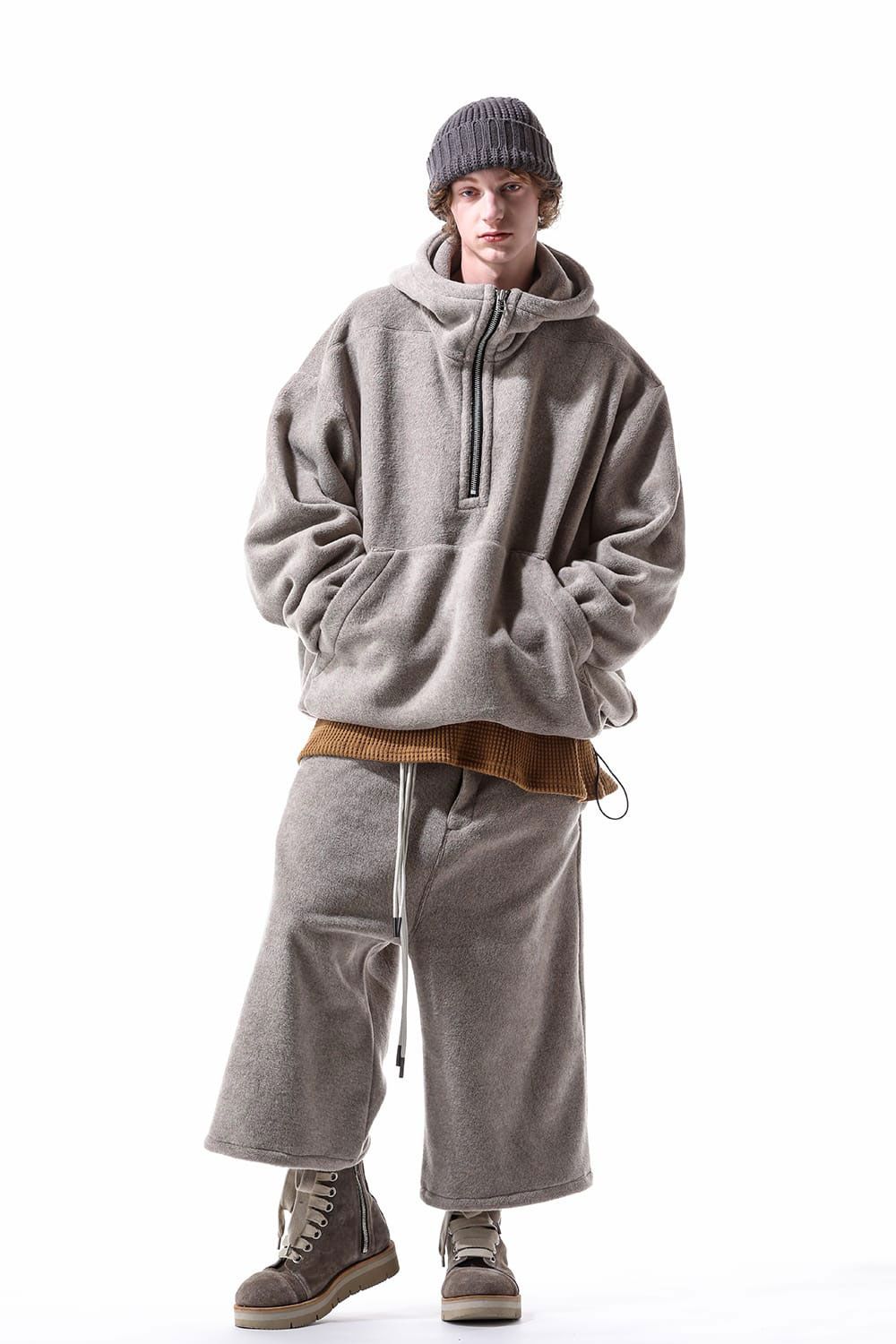 フリースハーフジップフーディー / Fleece Hoodie / ベージュ / ag-10085-1