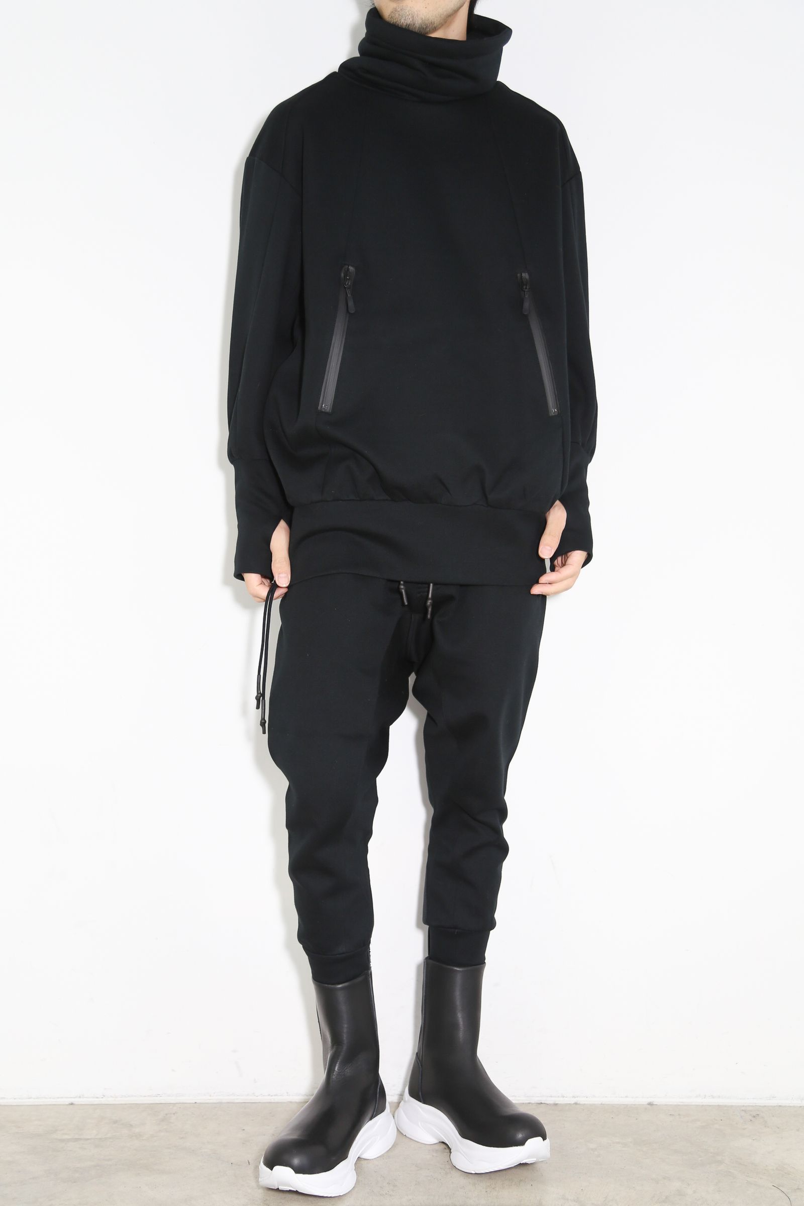 LINE PULLOVER JERSEY / ブラック