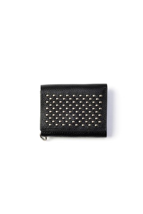 ROUND STUDS LEATHER MULTI WALLET / ブラック