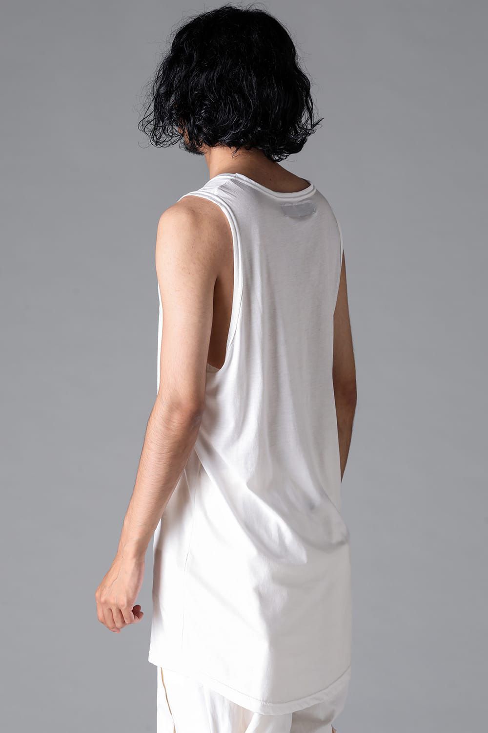 ロングタンクトップ / LONG TANK TOP / ブラック / ag-6083-3