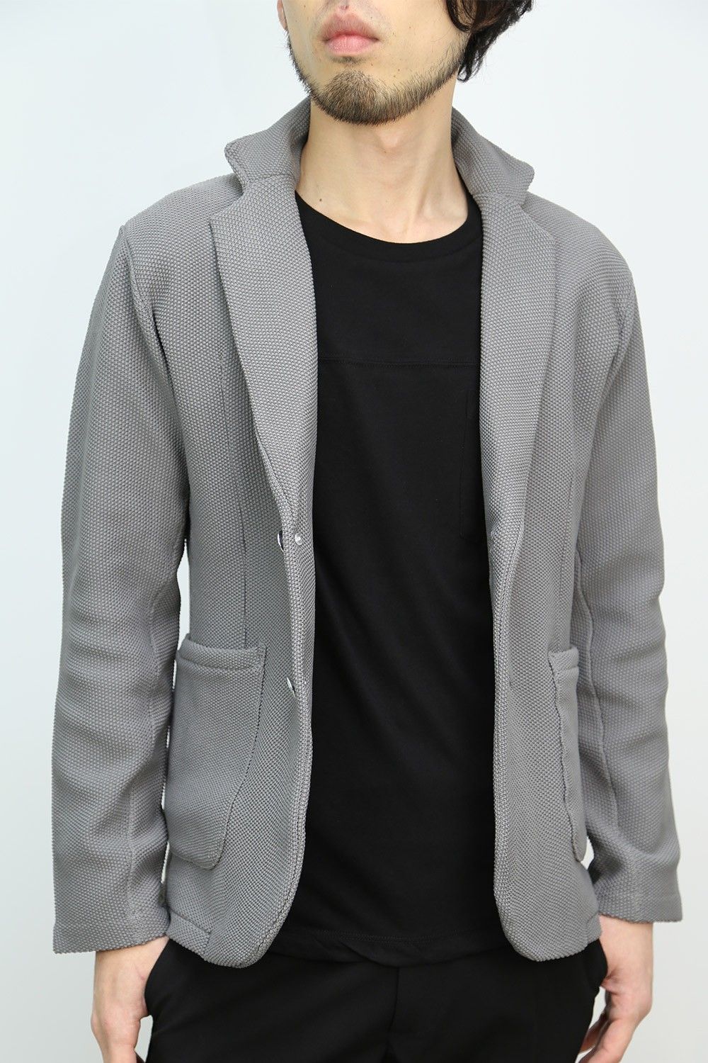 junhashimoto 17ss -KNIT JKT- GREY