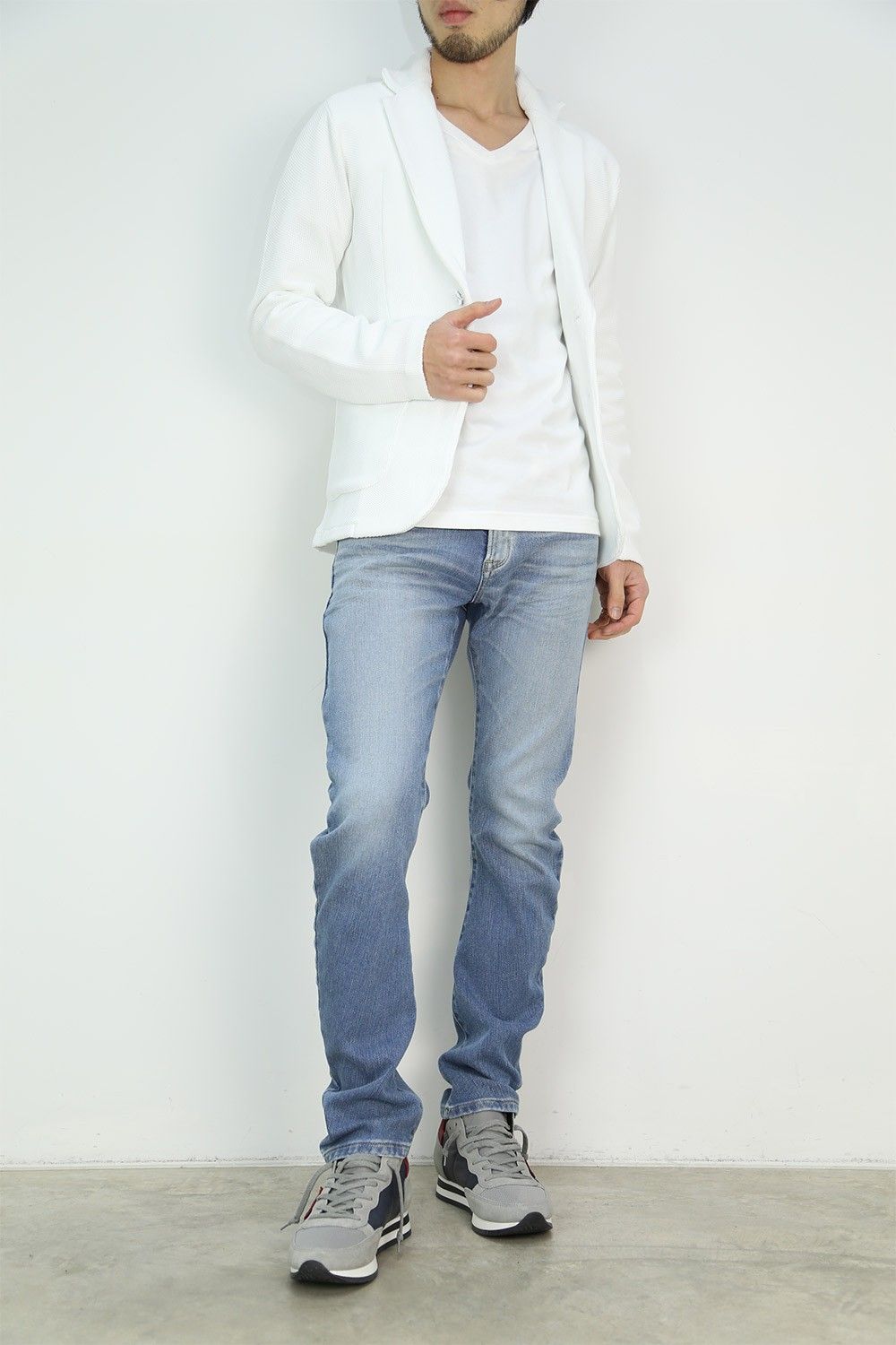 junhashimoto 17ss -KNIT JKT- WHITE