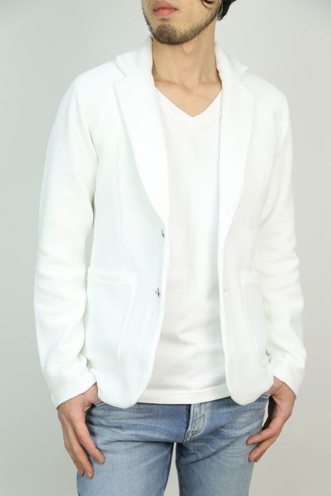 junhashimoto 17ss -KNIT JKT- WHITE