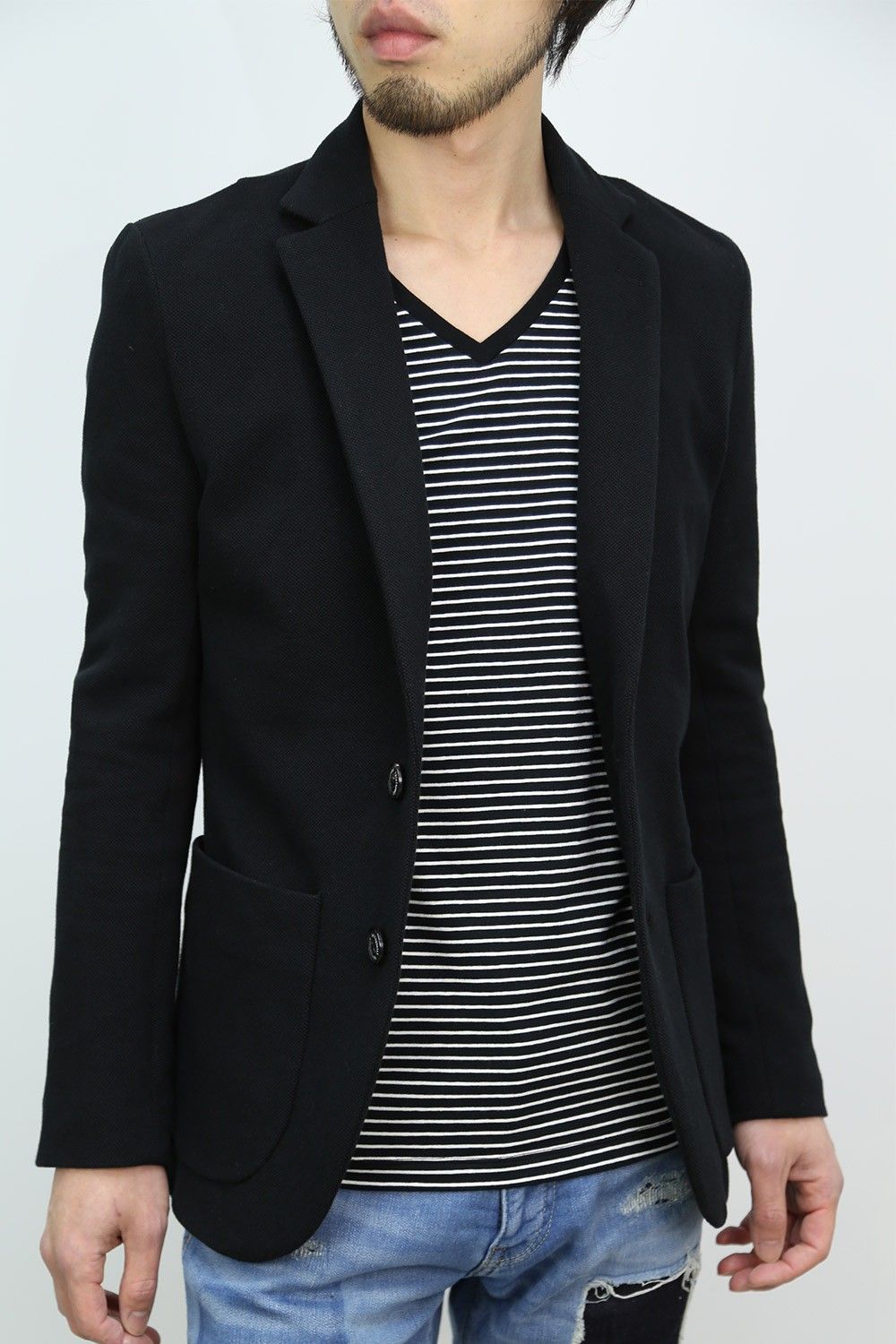 1PIU1UGUALE3 -1PLY RELAX JACKET+ANKLE TIGHT SLIM-①