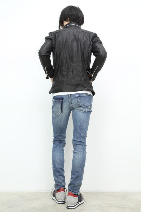 AKM 17ss -WRINKLE STAND RIDERS + DAMAGED 5 POCKET-