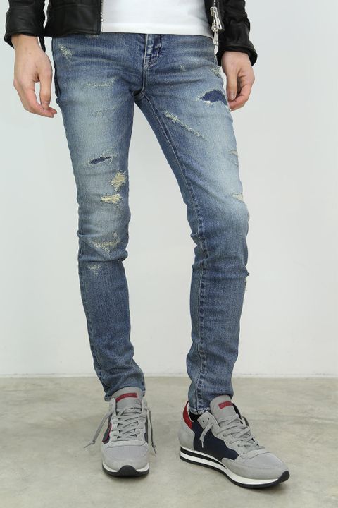AKM 17ss -WRINKLE STAND RIDERS + DAMAGED 5 POCKET-