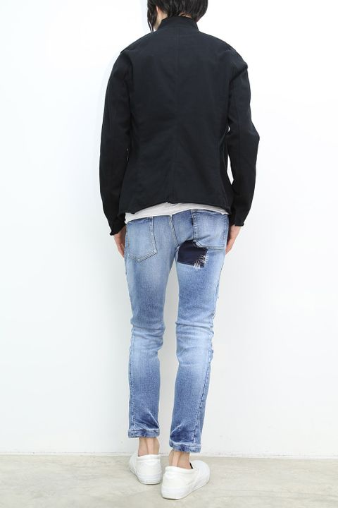 [wjk] カットソー感覚で着用できる、イージージャケット BLACK