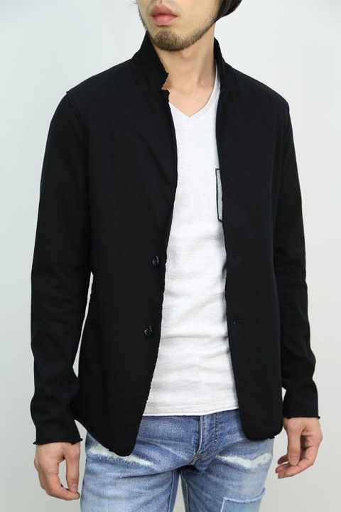 [wjk] カットソー感覚で着用できる、イージージャケット BLACK