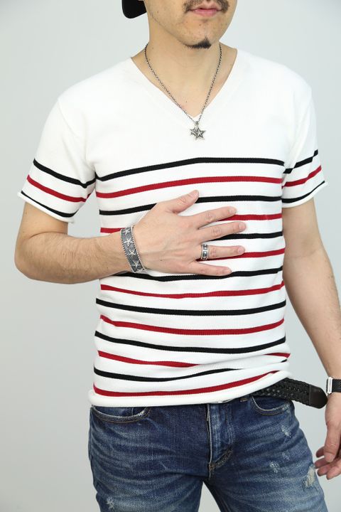 肌触り抜群のAKMのニットTシャツ