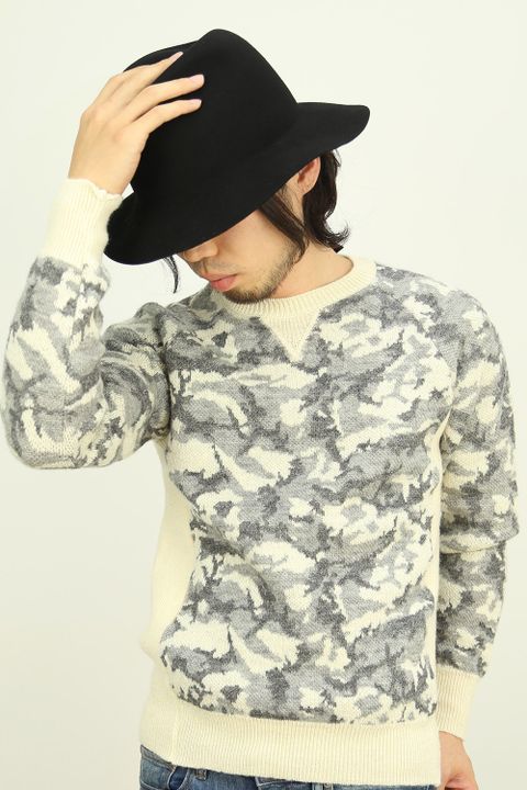 16AW STYLE -TRAVEL HAT + camo crew neck knit-