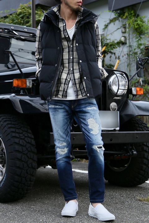 wjk 16AW STYLE -hooded down vest-