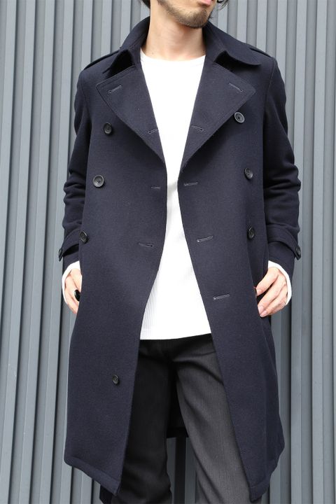 VALLIS by FACTOTUM 16AW STYLE-ウールカシミア トレンチコート- NVY