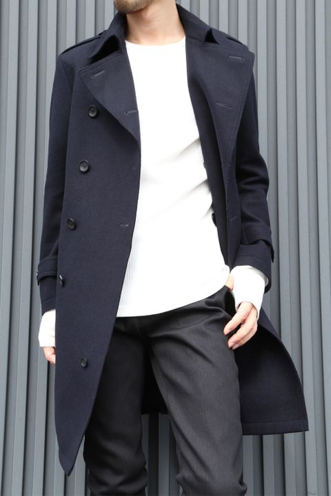 VALLIS by FACTOTUM 16AW STYLE-ウールカシミア トレンチコート- NVY