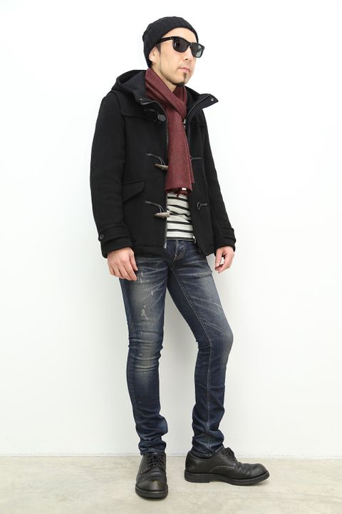 LOUNGE LIZARD のダッフルコート を使用したスタイリング