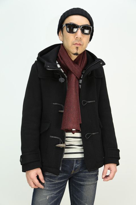 LOUNGE LIZARD のダッフルコート を使用したスタイリング