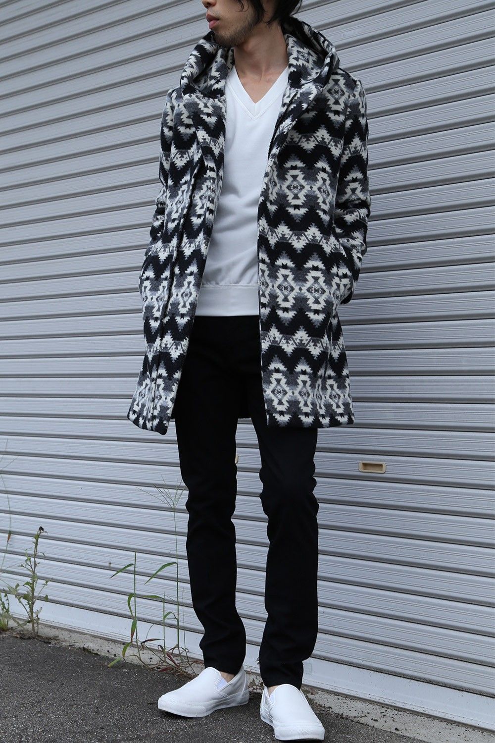 1PIU1UGUALE3 × PENDLETON NECK ZIP GOWN