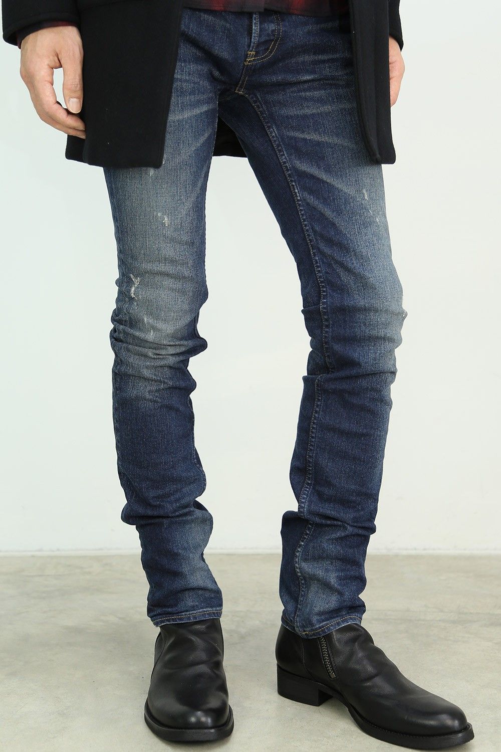 LOUNGE LIZARD -SUPER 100`s W CLOTHE MELTON ステンカラー-