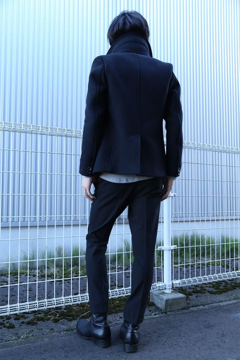 LOUNGE LIZARD -SUPER100's 1/8 MELTON Pコート-