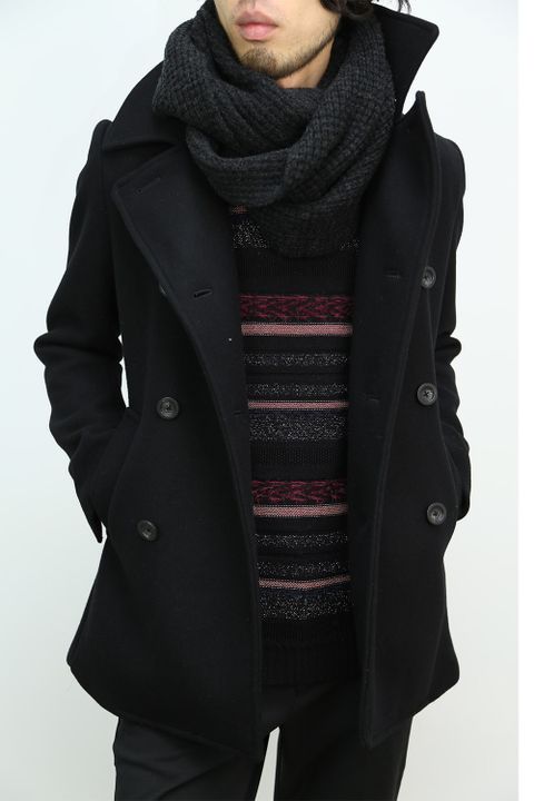 LOUNGE LIZARD -W CLOTH MELTON Pコート-