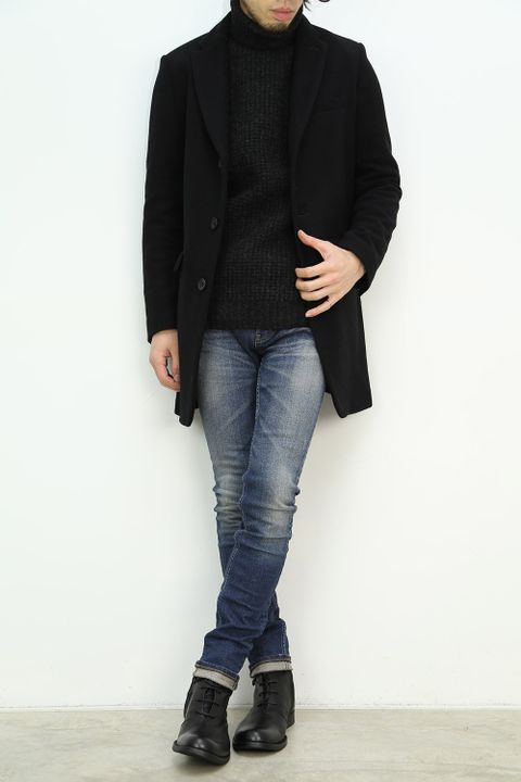 LOUNGE LIZARD -NEP MELTON チェスターコート-
