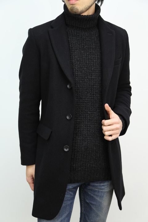 LOUNGE LIZARD -NEP MELTON チェスターコート-