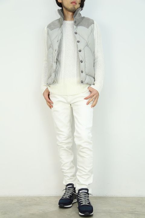 AKM - × ROCKY MOUNTAIN DIA STITCH CONCHO VEST- GRY