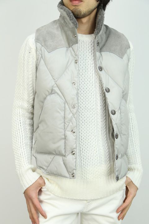 AKM - × ROCKY MOUNTAIN DIA STITCH CONCHO VEST- GRY