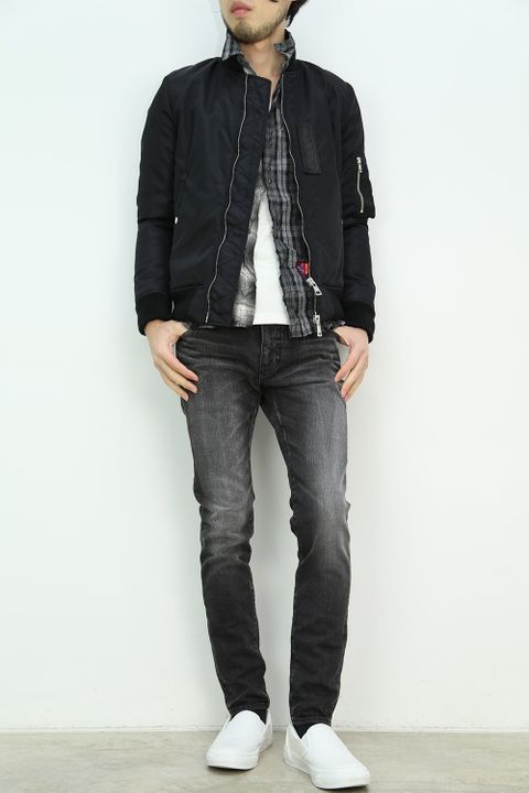 AKM x daboro -CRAZY CHECK HOOK SHIRT- GRY