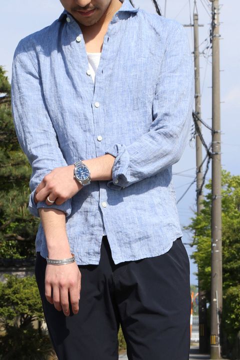 春夏を快適に過ごすリネンシャツスタイル