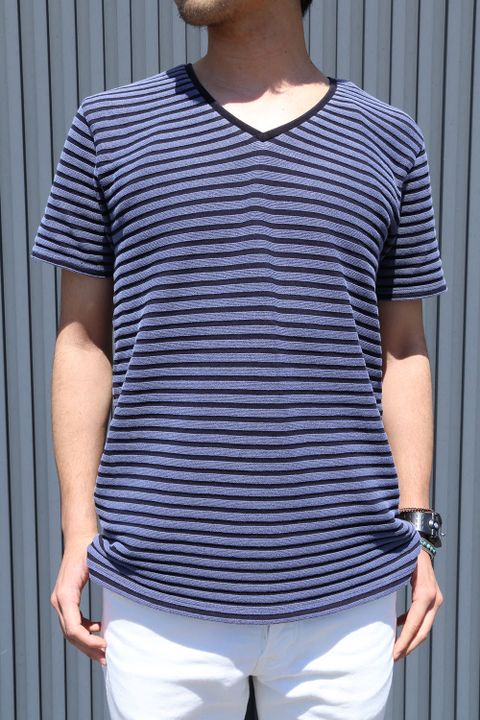 ボーダーを基調とした夏スタイル