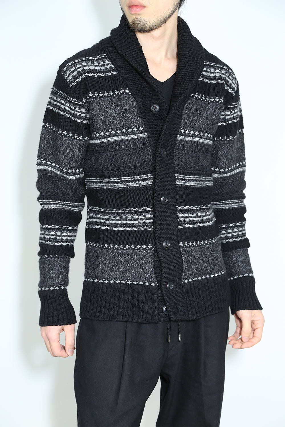 お客様リクエストコーデ 〜 wjk -shawl cardigan(black)- 〜