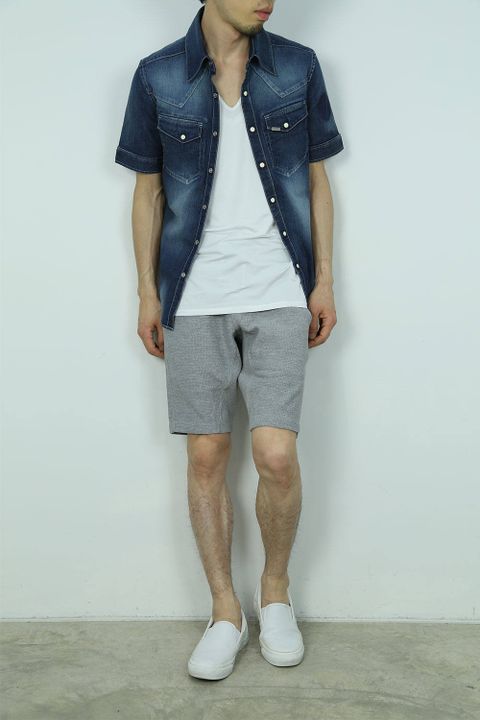 お客様リクエストコーデ 〜 AKM -relax shorts (GREY)- 〜