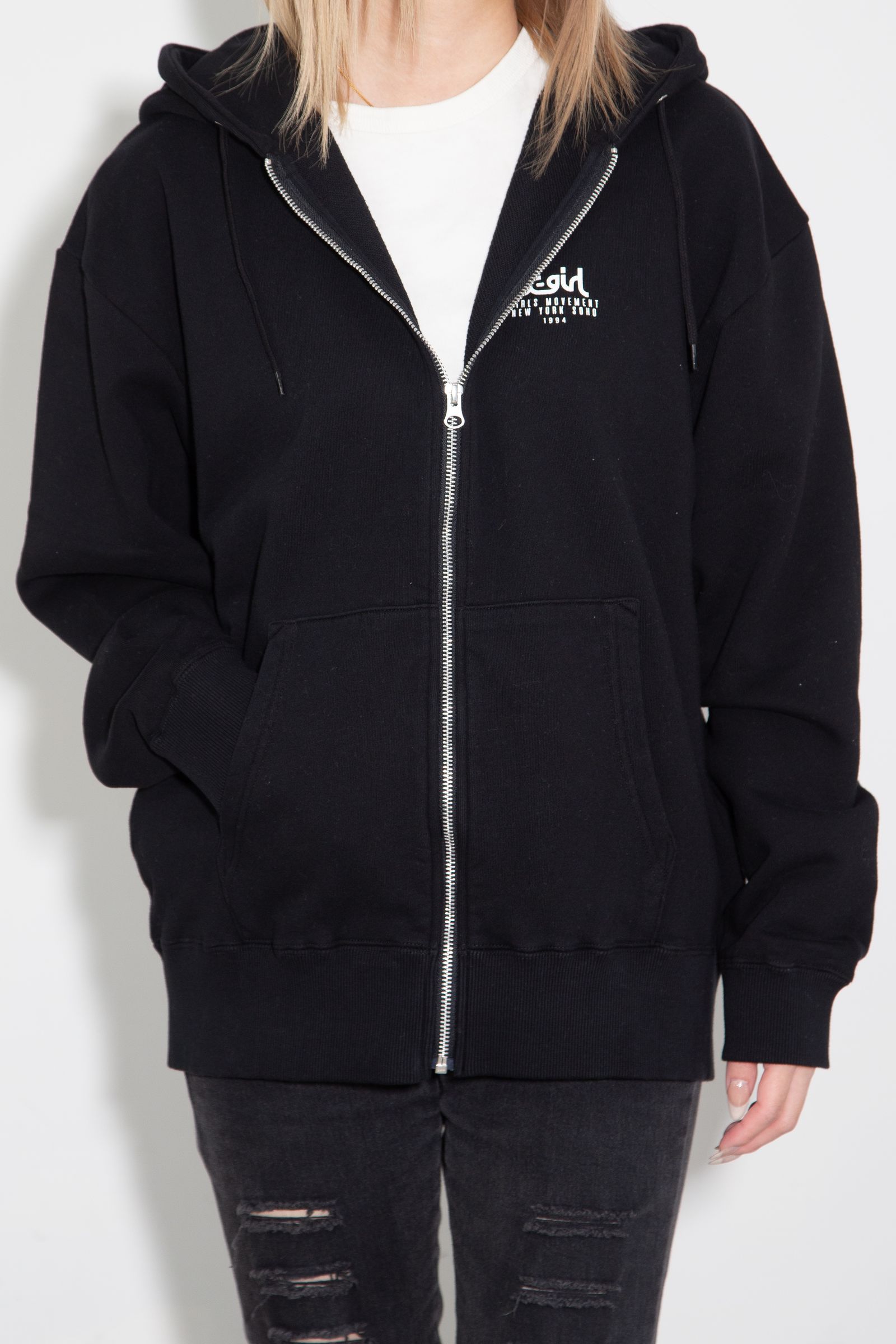 COLLAGE CAMO FACE ZIP UP SWEAT HOODIE / ブラック