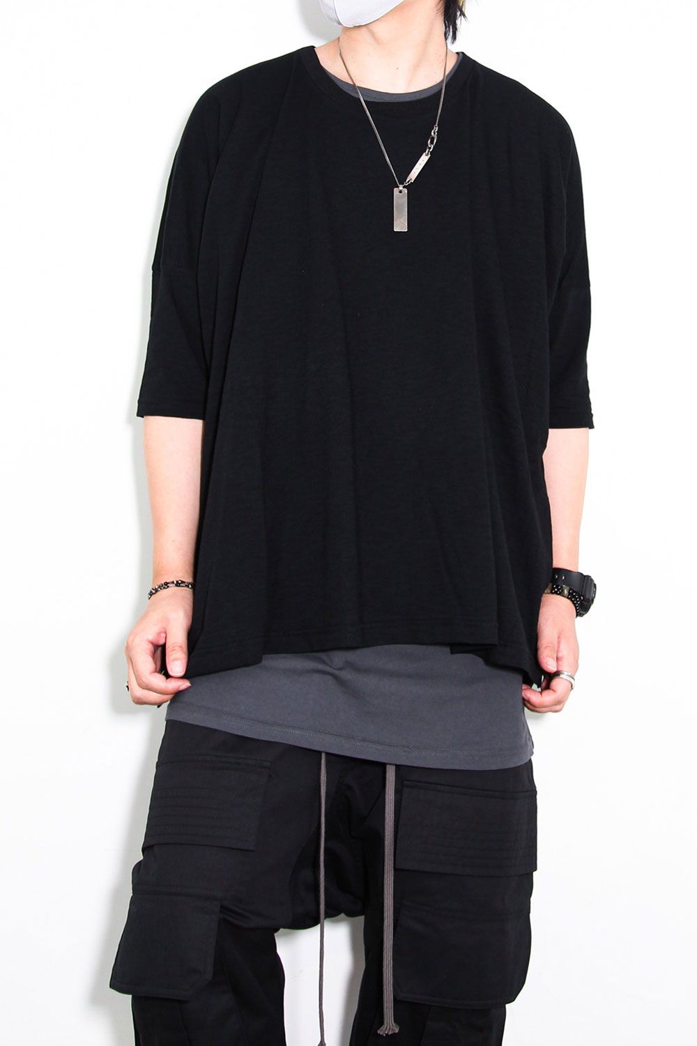 オーバーサイズドルマンTシャツ / Over Sized Dolman Tee / ブラック