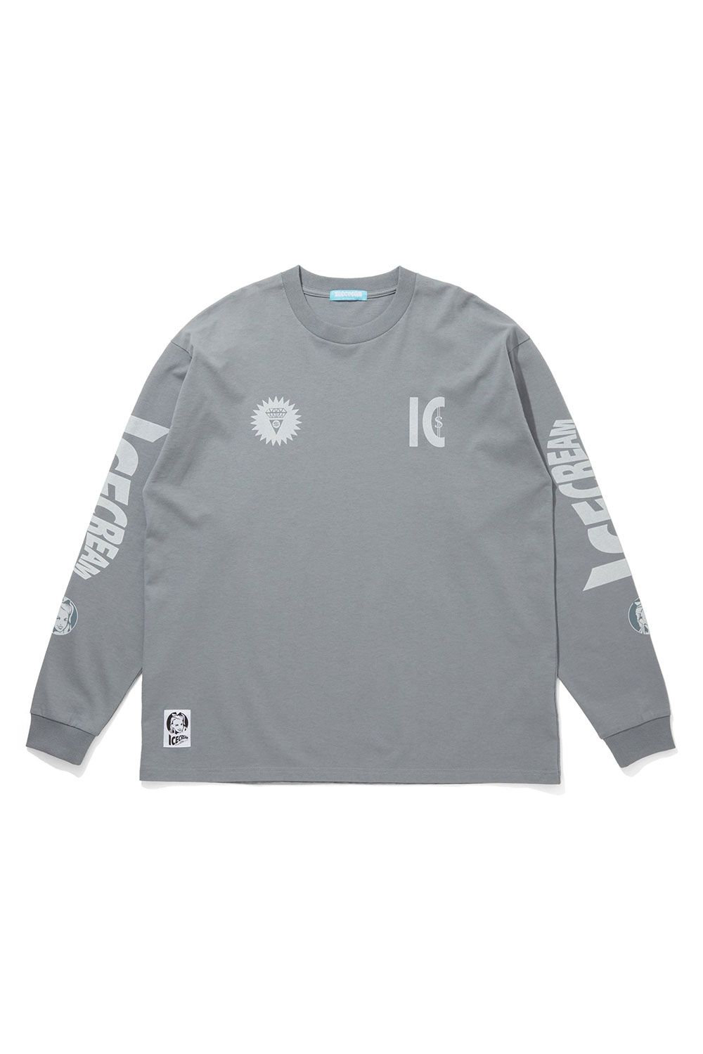 【ICECREAM】 COTTON LS T-SHIRT IC / チャコールグレー