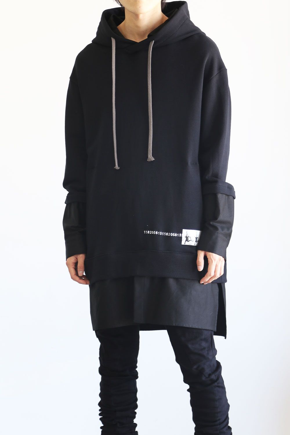 Layered Hoodie Pullover / ブラック