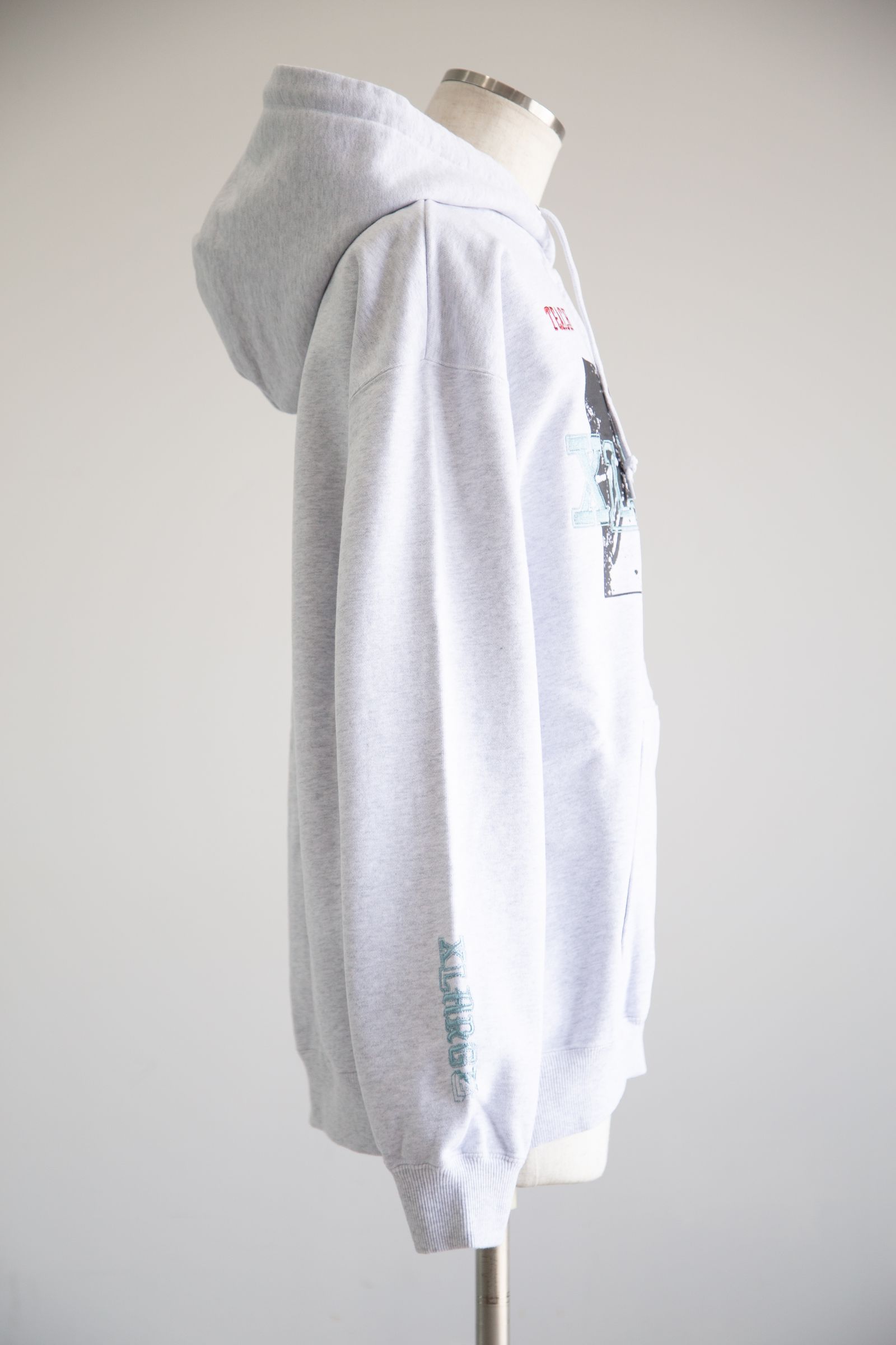 [ラスト1点 サイズM] CAMPUS ZIP UP HOODED SWEATSHIRT / アッシュ