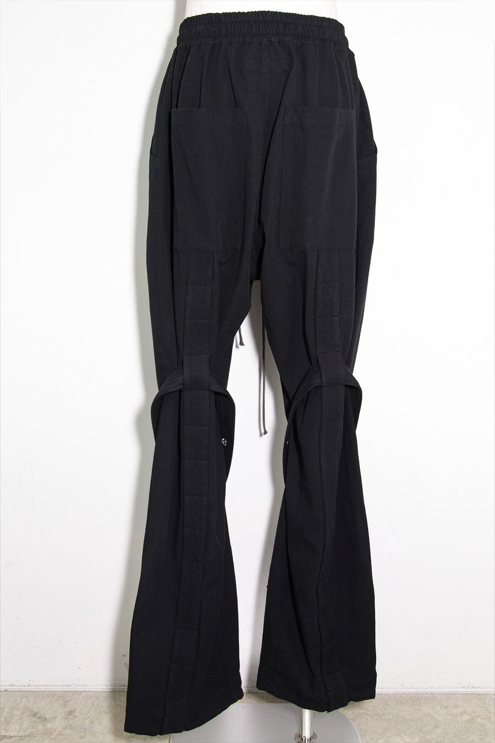 コットンリネンベルトワイドパンツ / Belt Parts Long Pants / ブラック / ag-9094-2