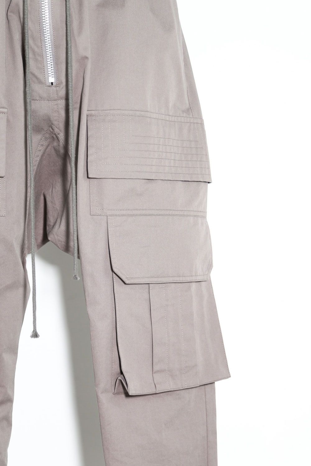 カーゴサルエルイージーパンツ / Front Zip Cargo Sarouel Easy Pants / グレー