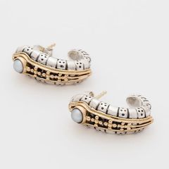 Santorini Hoop Earrings（Pearl） / GA008