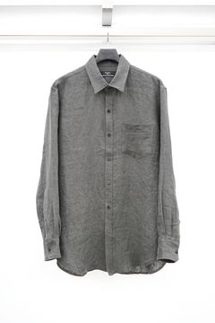 Pigment-Dyed Washed Dress Shirt / チャコール