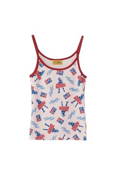 【セットアップ販売】CHILLIN’OUT! 柄 キャミソール・ショーツ / ピンク