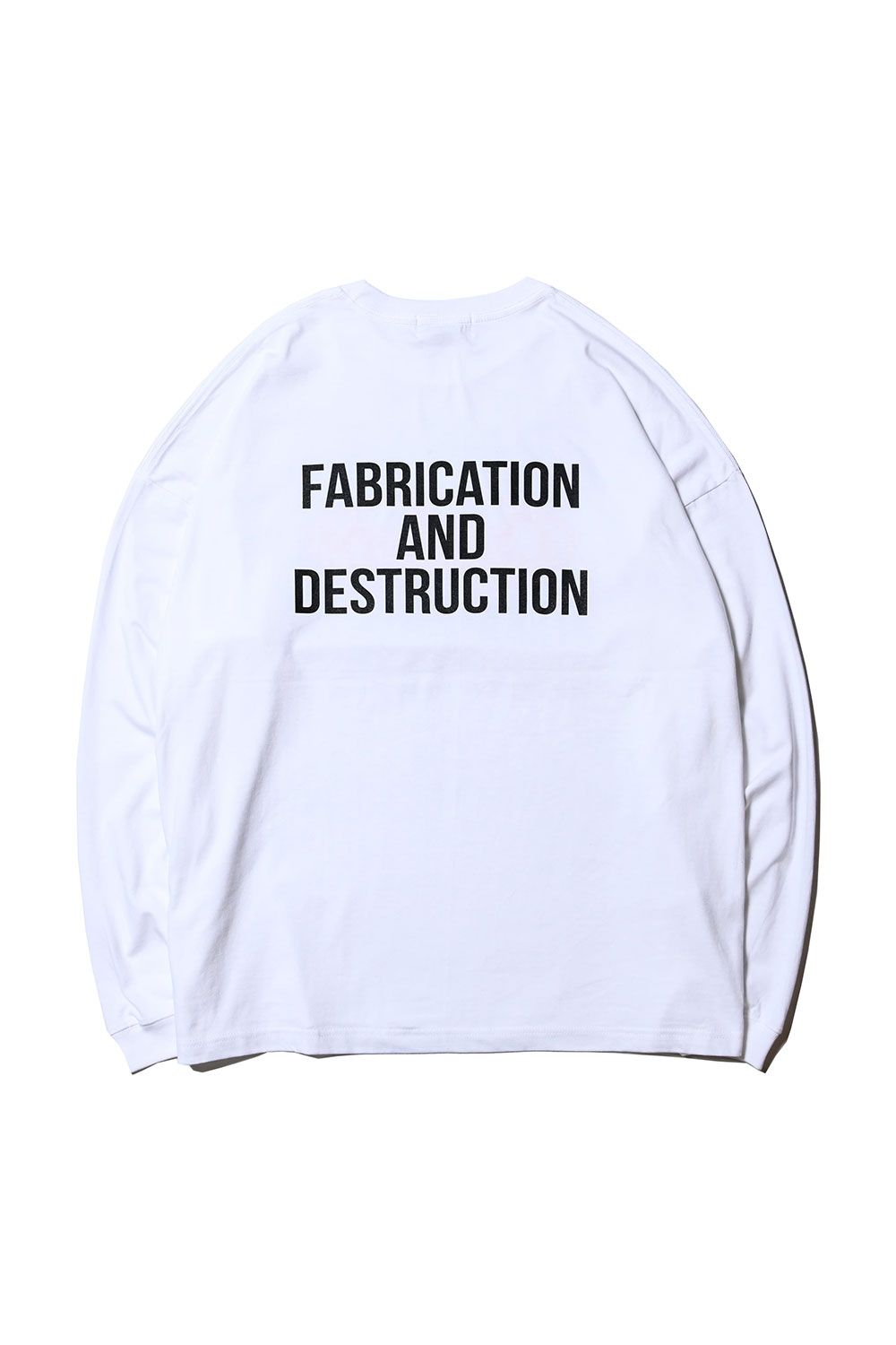CUTRATE LOGO DROPSHOULDER  L/S T-SHIRT / ホワイト×イエロー
