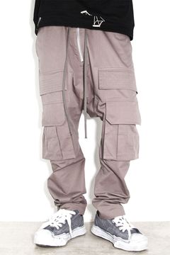 カーゴサルエルイージーパンツ / Front Zip Cargo Sarouel Easy Pants / グレー