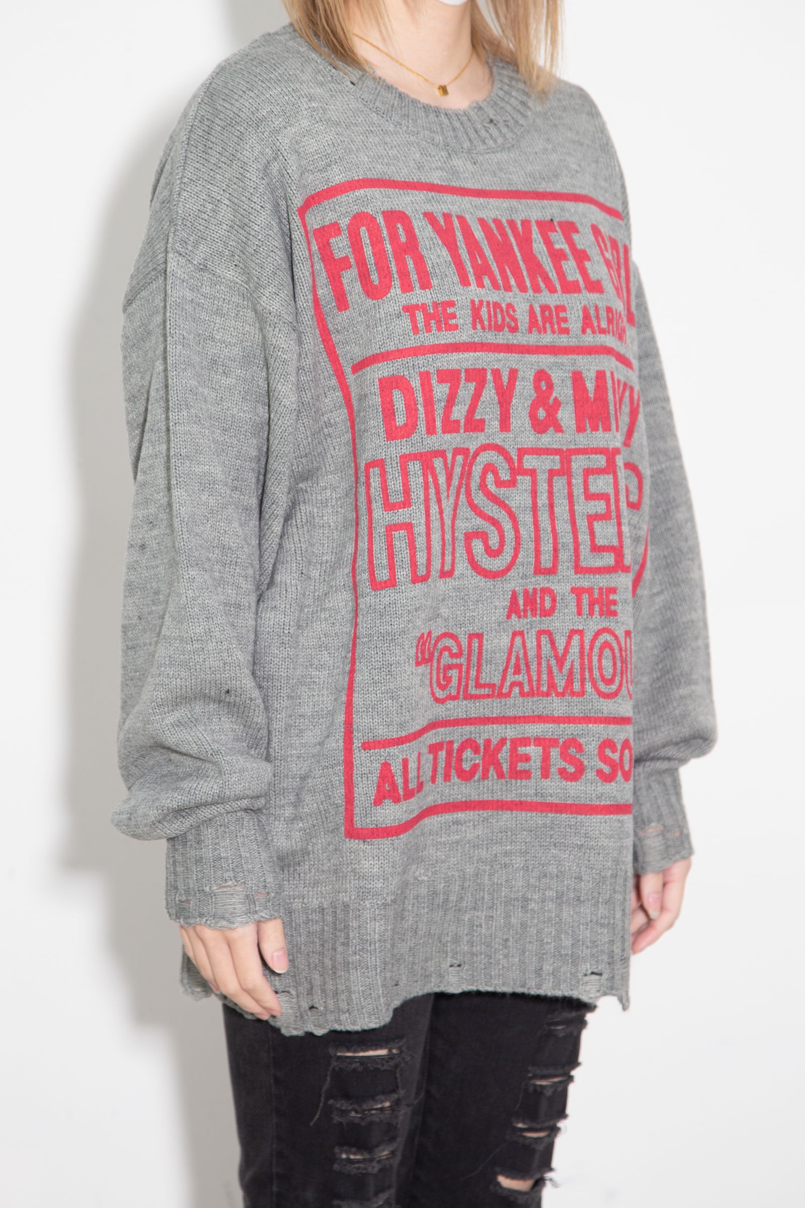 ［ラスト1点］DIZZY&MILKY クラッシュセーター / グレー